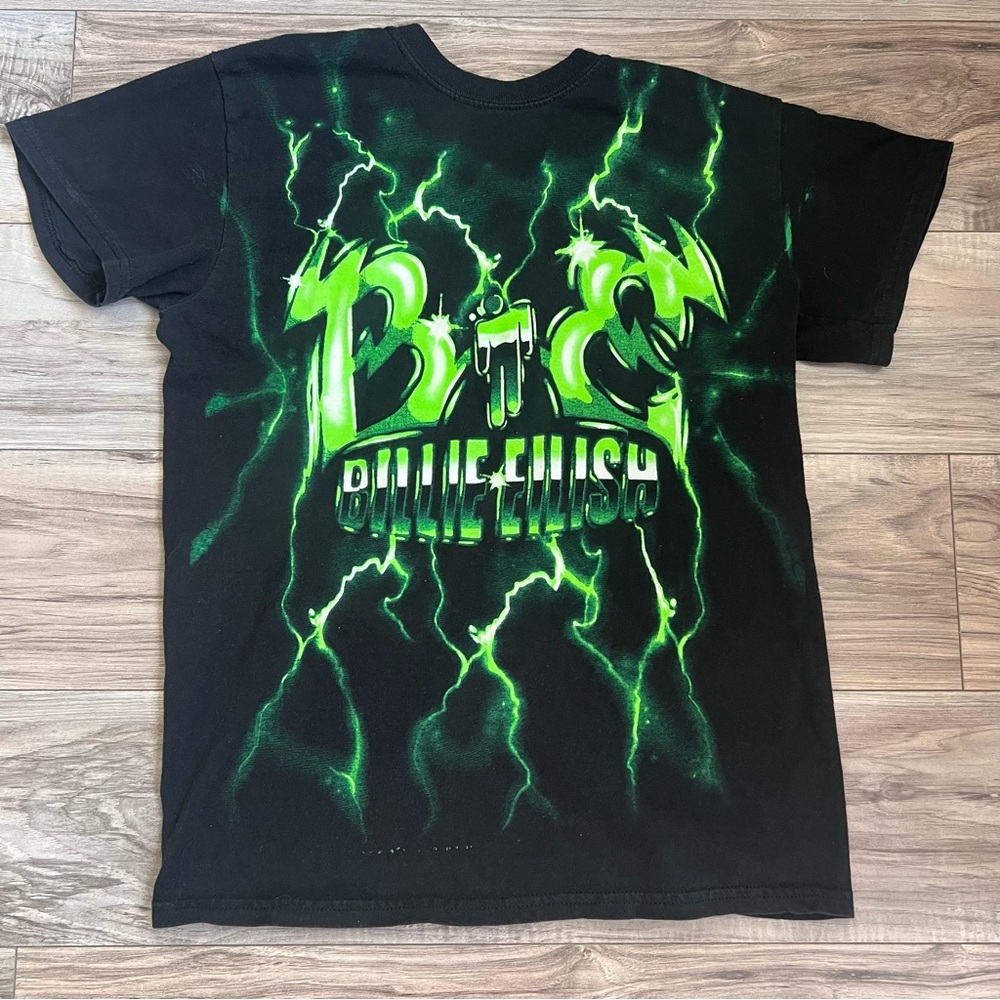 Billie Eilish black & green women’s tshirt size SMALL clean!